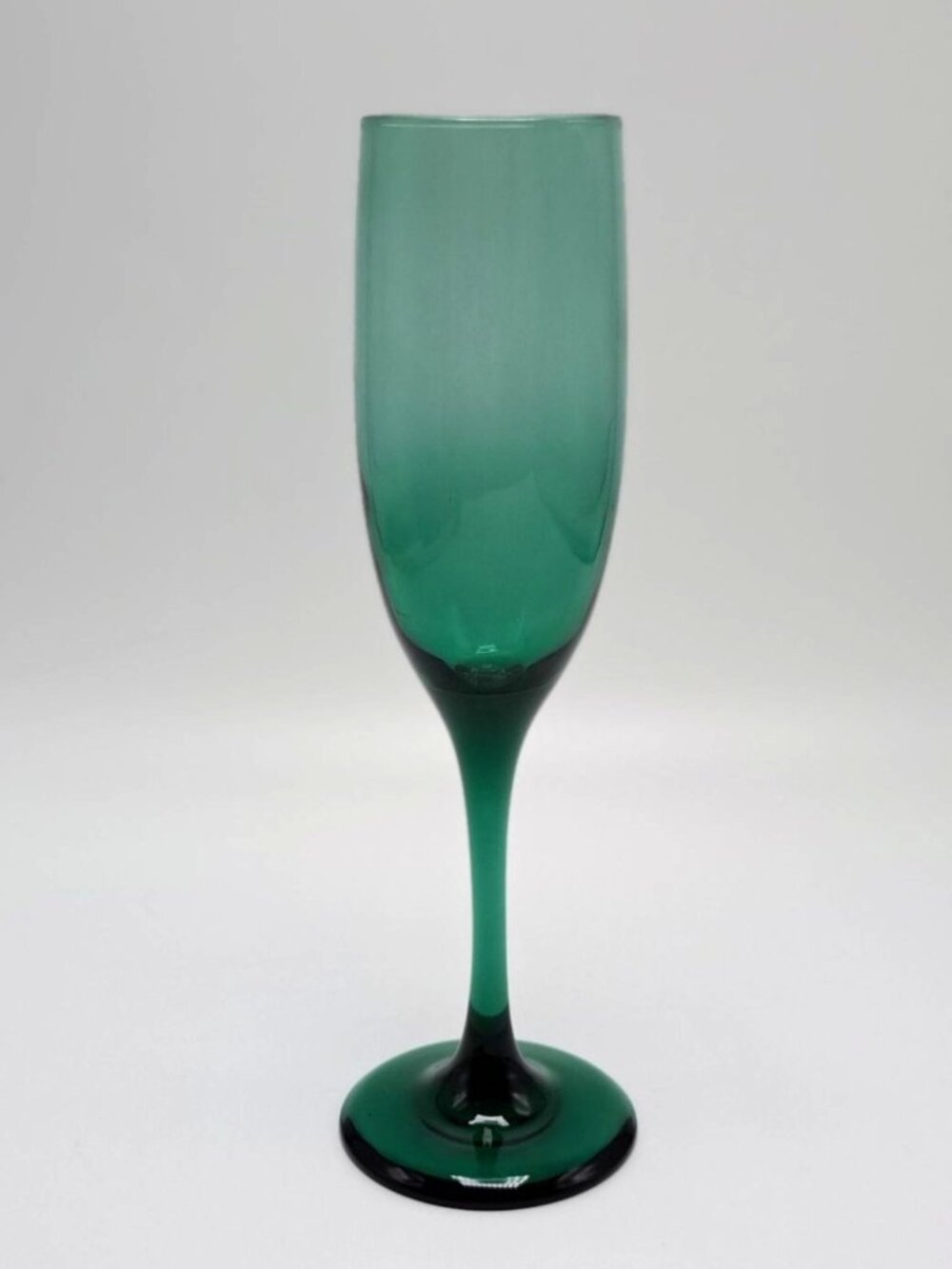 Green Libbey Champagne Flute Glass Vintage